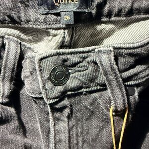 Quince women’s Bella Stretch relaxed straight Jeans
charcoal black.